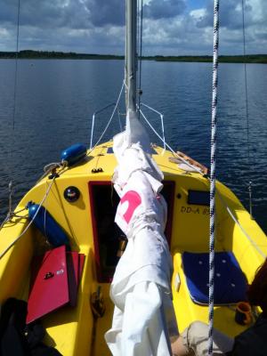 Bootsteuerung für kleine Jolle